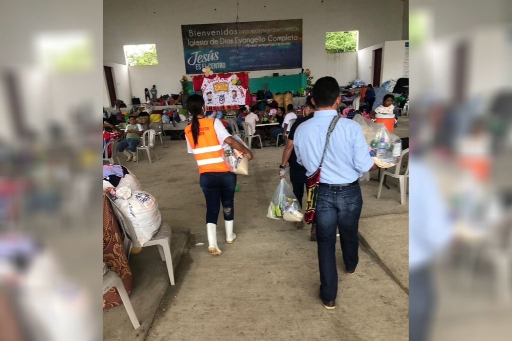 Instituciones departamentales y locales apoyan la entrega de víveres en Izabal